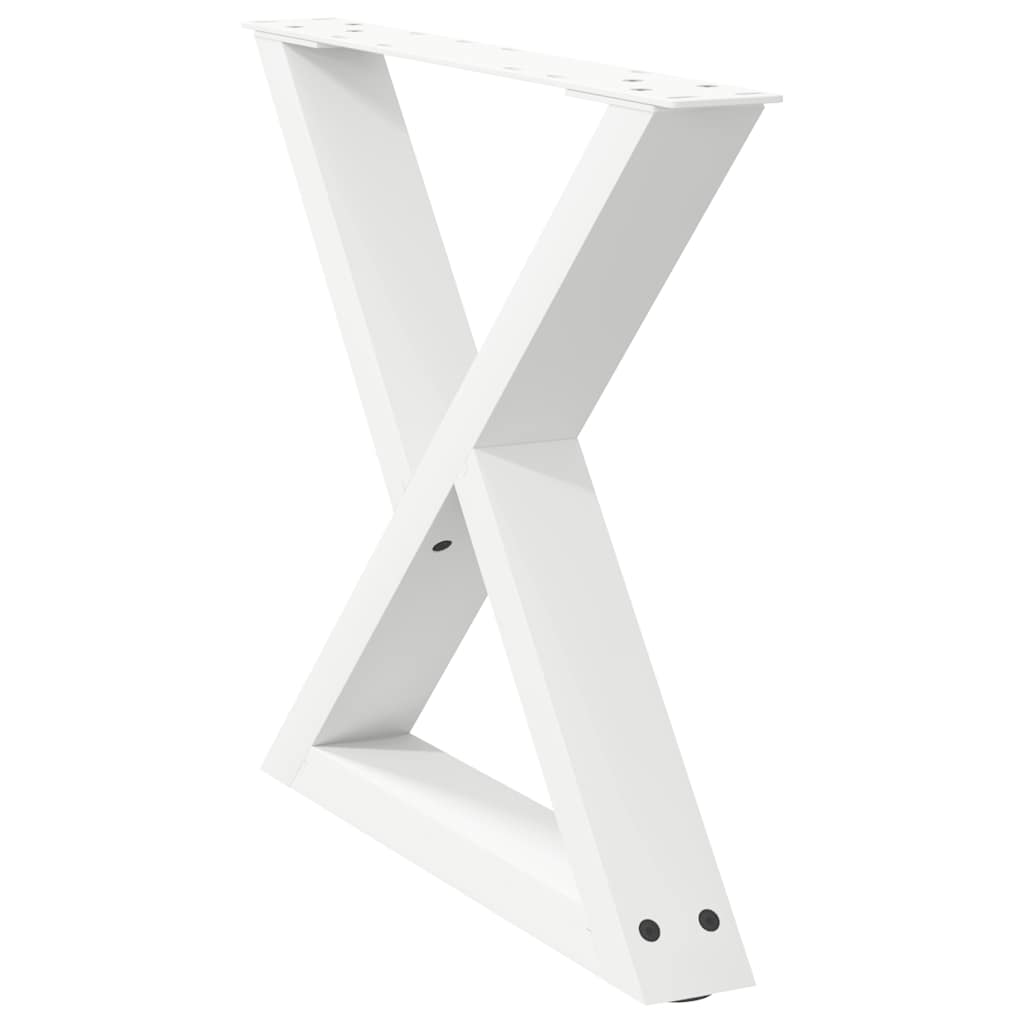 Pieds de table basse 2 pièces Blanc 60 x (42-43,3) cm Acier - XIOS