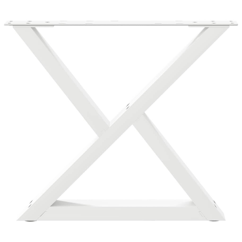 Pieds de table basse 2 pièces Blanc 60 x (42-43,3) cm Acier - XIOS
