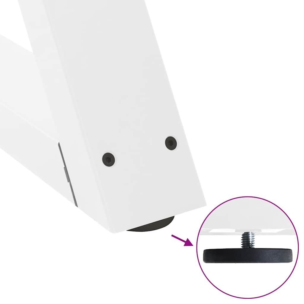 Pieds de table basse 2 pièces Blanc 60 x (42-43,3) cm Acier - XIOS