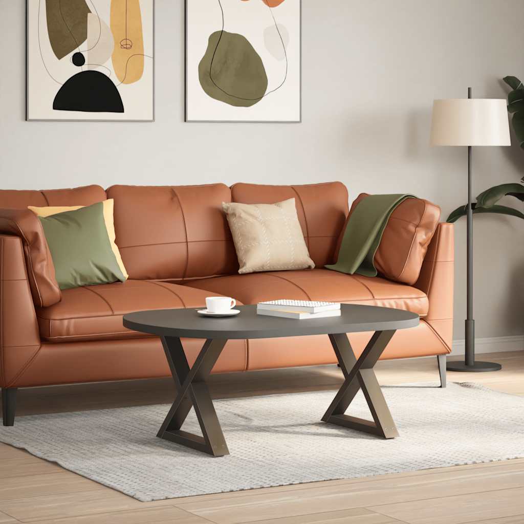 Pieds de table basse 2 pièces Acier naturel 60 x (42-43,3) cm Acier - XIOS