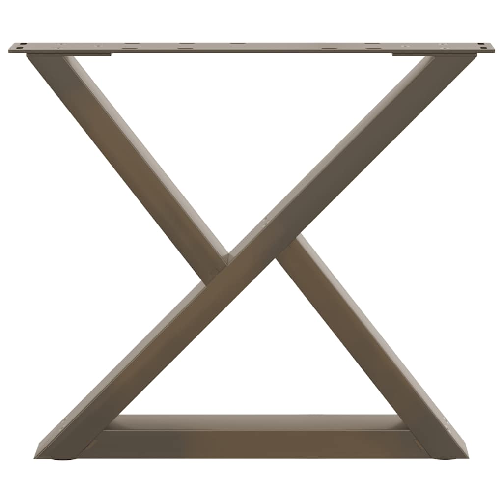 Pieds de table basse 2 pièces Acier naturel 60 x (42-43,3) cm Acier - XIOS