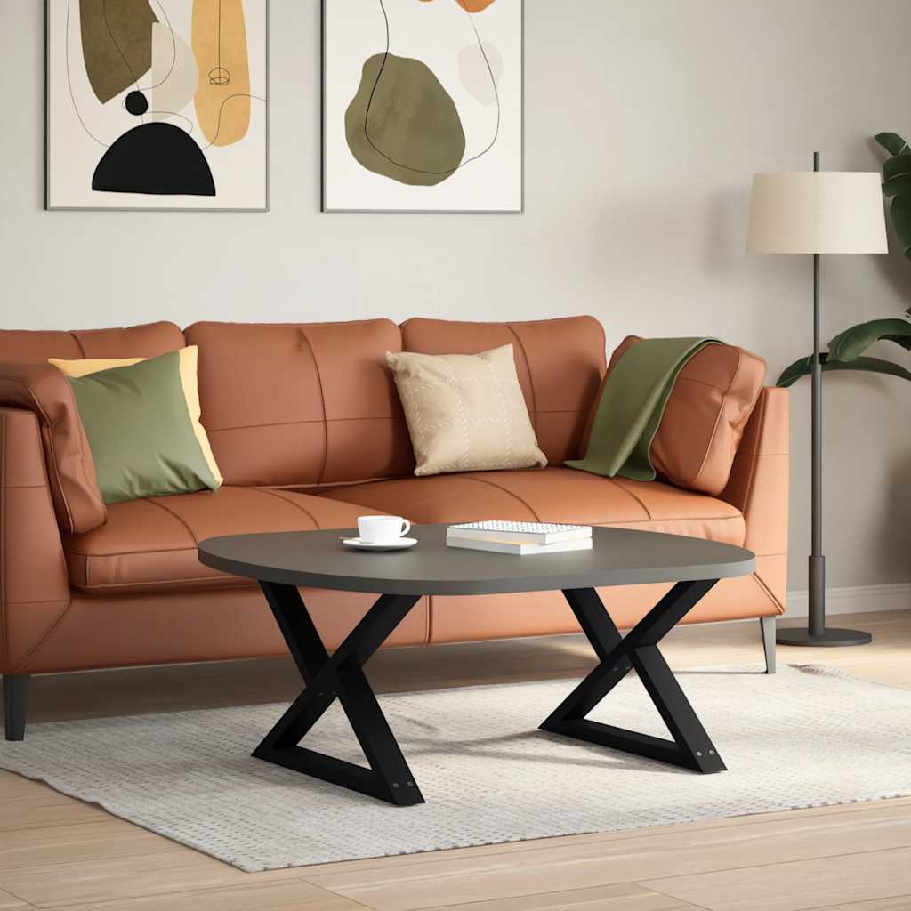 Pieds de table basse 2 pièces Noir 70 x (42-43,3) cm Acier - XIOS