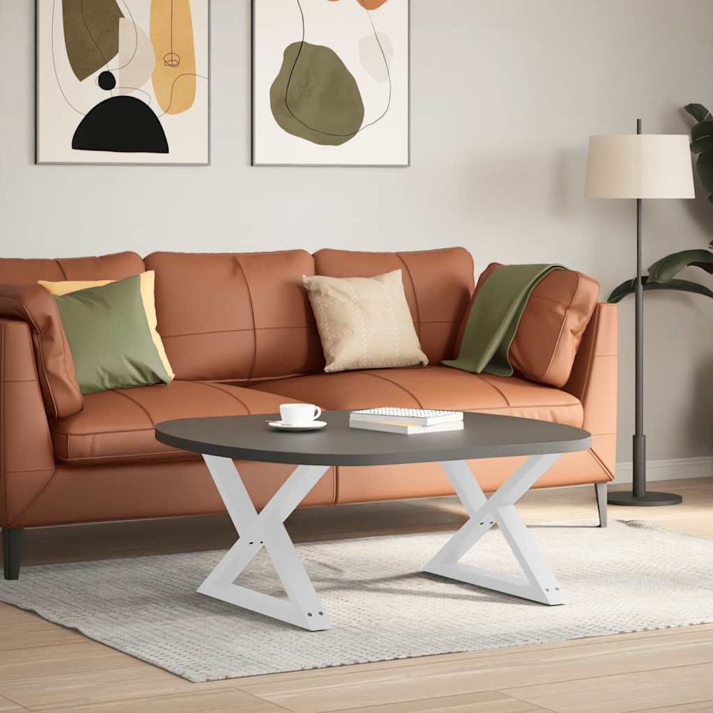 Pieds de table basse 2 pièces Blanc 70 x (42-43,3) cm Acier - XIOS