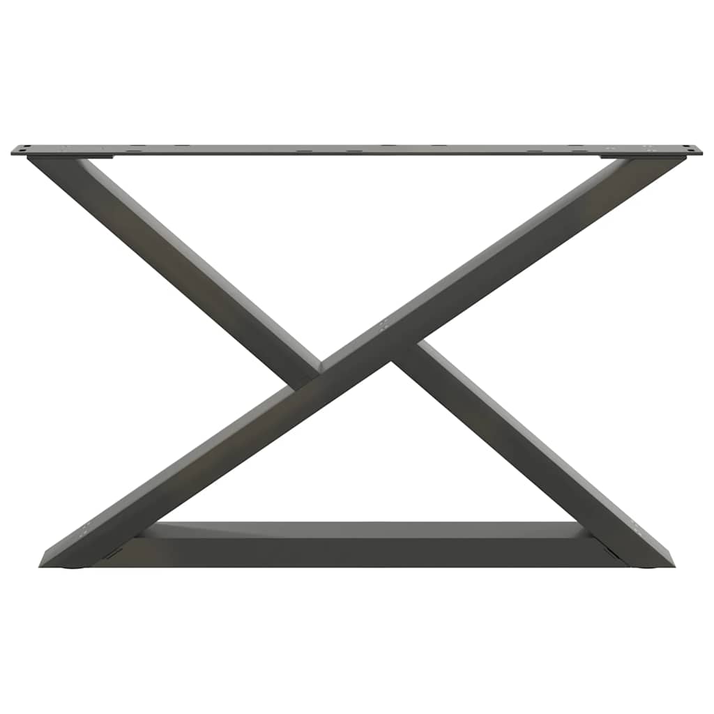 Pieds de table basse 2 pièces Anthracite 70 x (42-43,3) cm Acier - XIOS