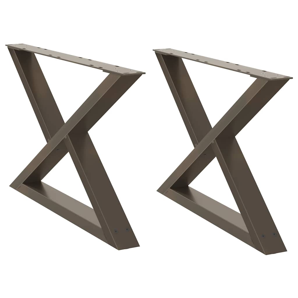Pieds de table basse 2 pièces Acier naturel 70 x (42-43,3) cm Acier - XIOS