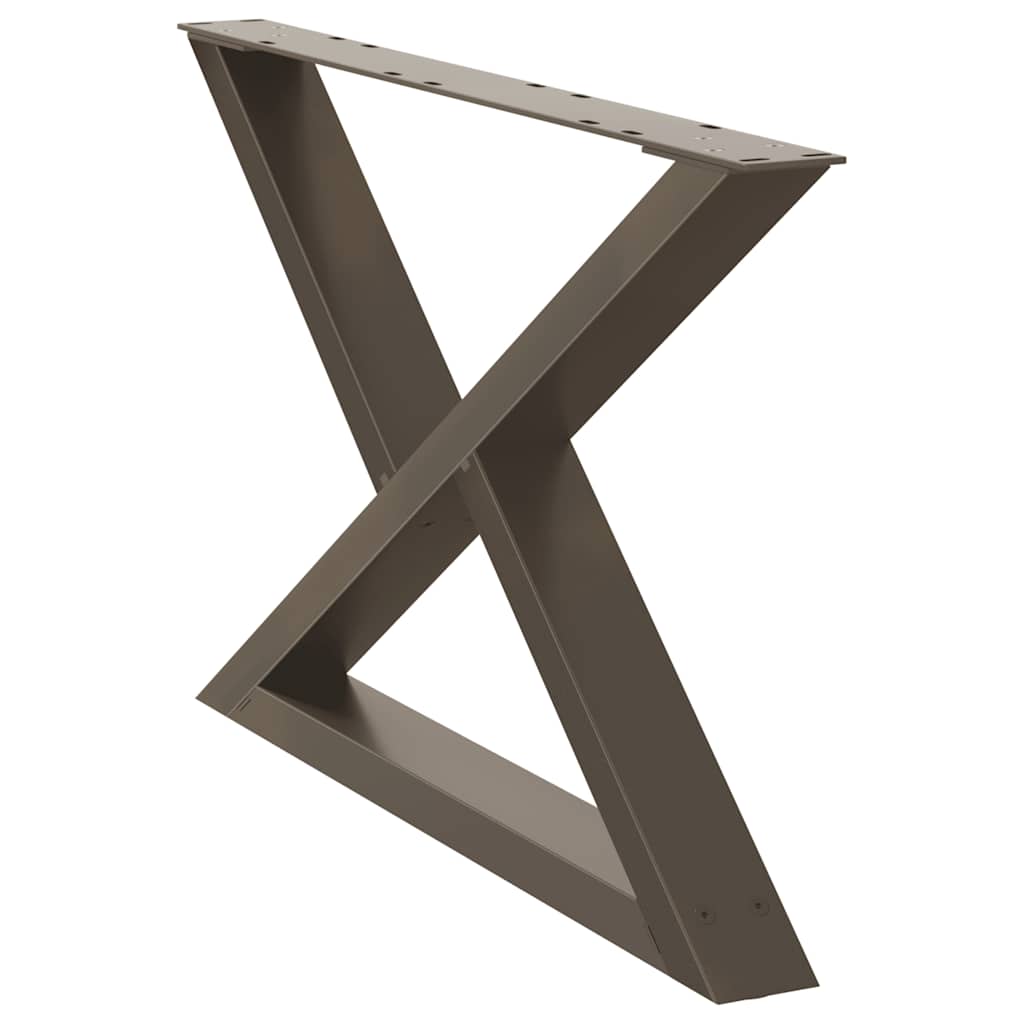 Pieds de table basse 2 pièces Acier naturel 70 x (42-43,3) cm Acier - XIOS