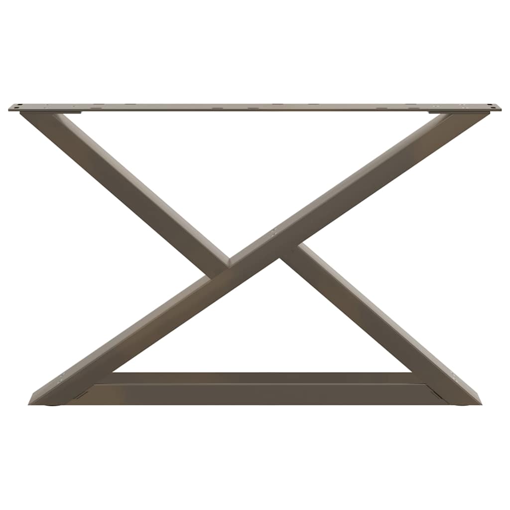 Pieds de table basse 2 pièces Acier naturel 70 x (42-43,3) cm Acier - XIOS