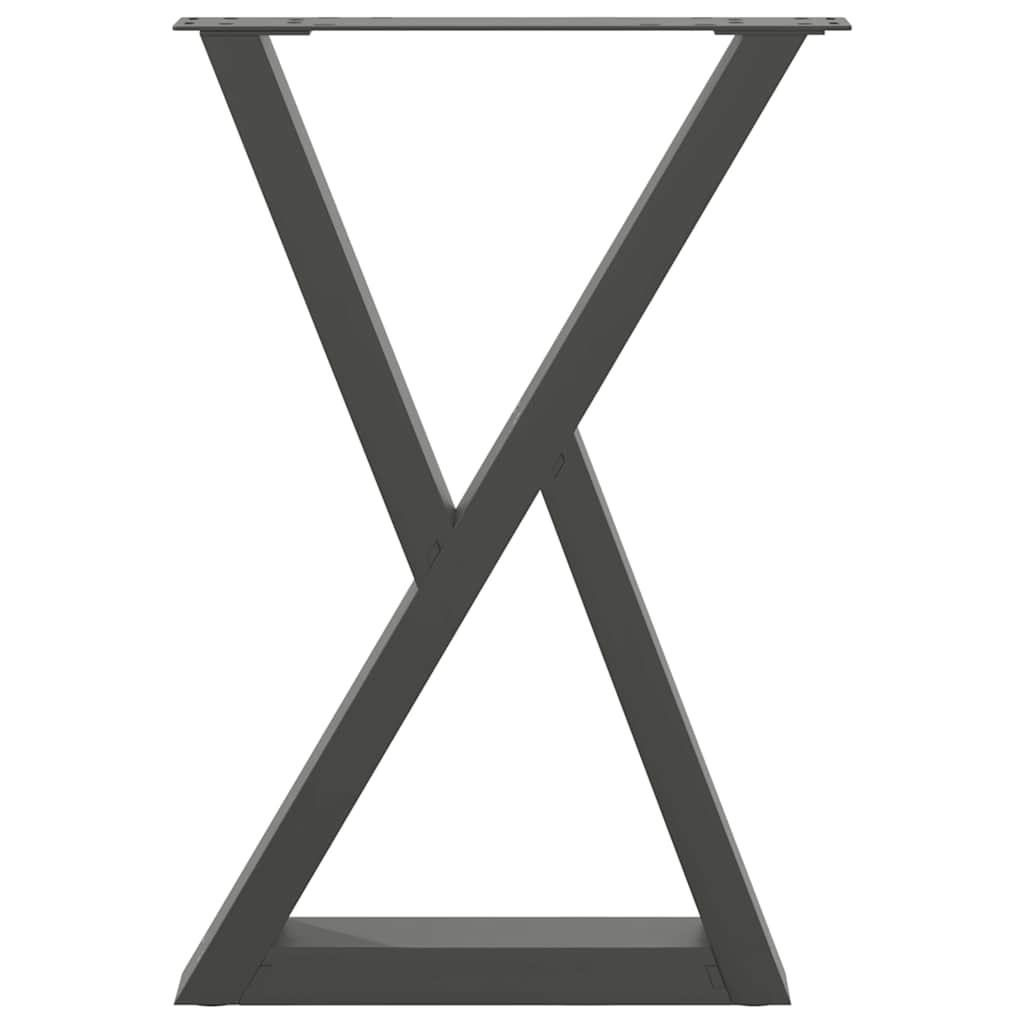 Pieds de table à manger 2 pièces Anthracite 50 x (72-73,3) cm Acier - XIOS