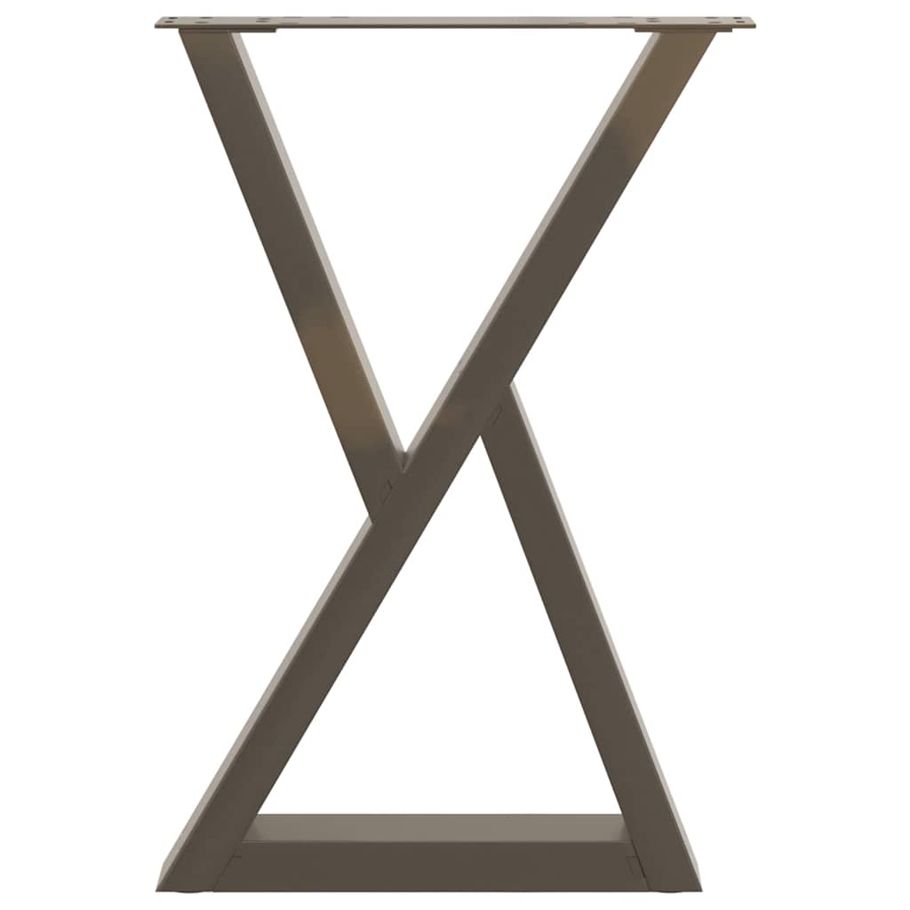 Pieds de table à manger 2 pièces Acier naturel 50 x (72-73,3) cm Acier - XIOS