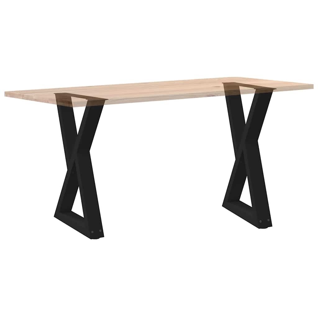 Pieds de table à manger 2 pièces Noir 60 x (72-73,3) cm Acier - XIOS