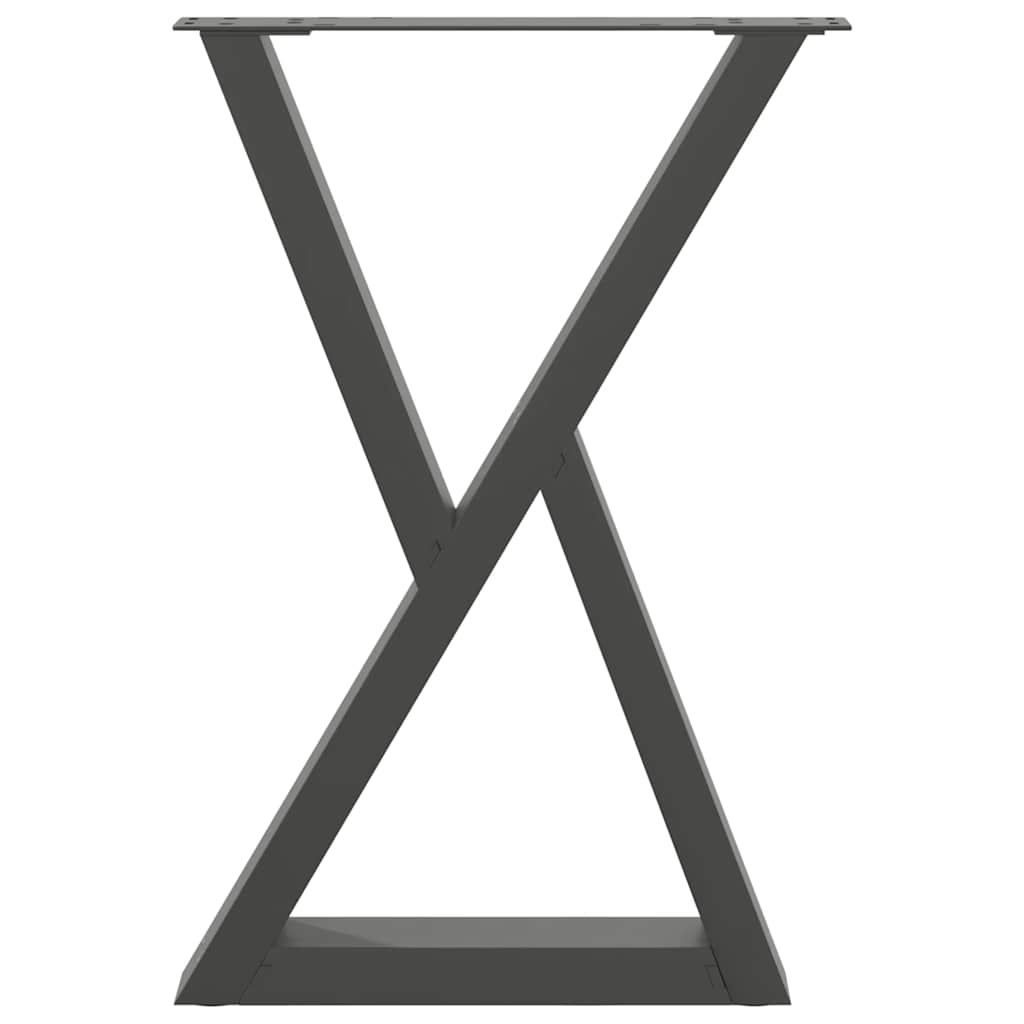 Pieds de table à manger 2 pièces Anthracite 60 x (72-73,3) cm Acier - XIOS