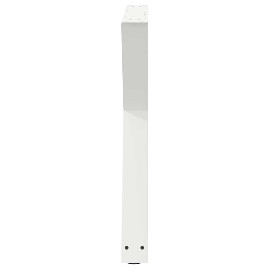 Pieds de table à manger 2 pièces Blanc 80 x (72-73,3) cm Acier - XIOS
