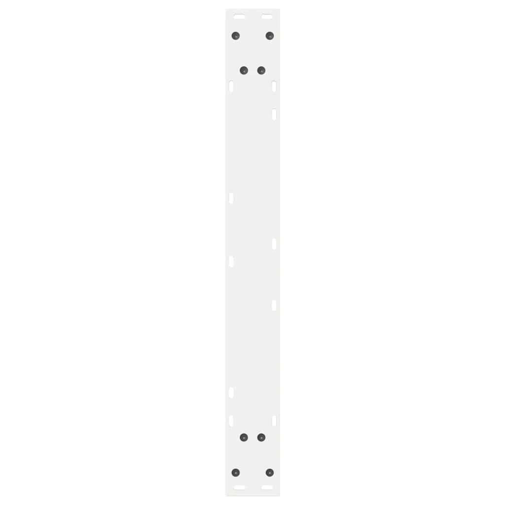 Pieds de table à manger 2 pièces Blanc 80 x (72-73,3) cm Acier - XIOS