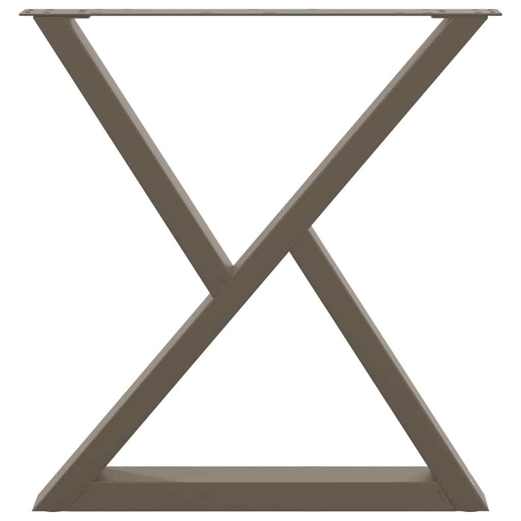 Pieds de table à manger 2 pièces Acier naturel 80 x (72-73,3) cm Acier - XIOS