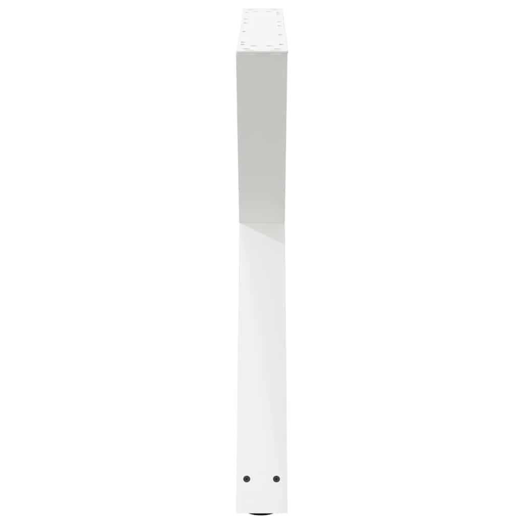 Pieds de table à manger 2 pièces Blanc 90 x (72-73,3) cm Acier - XIOS