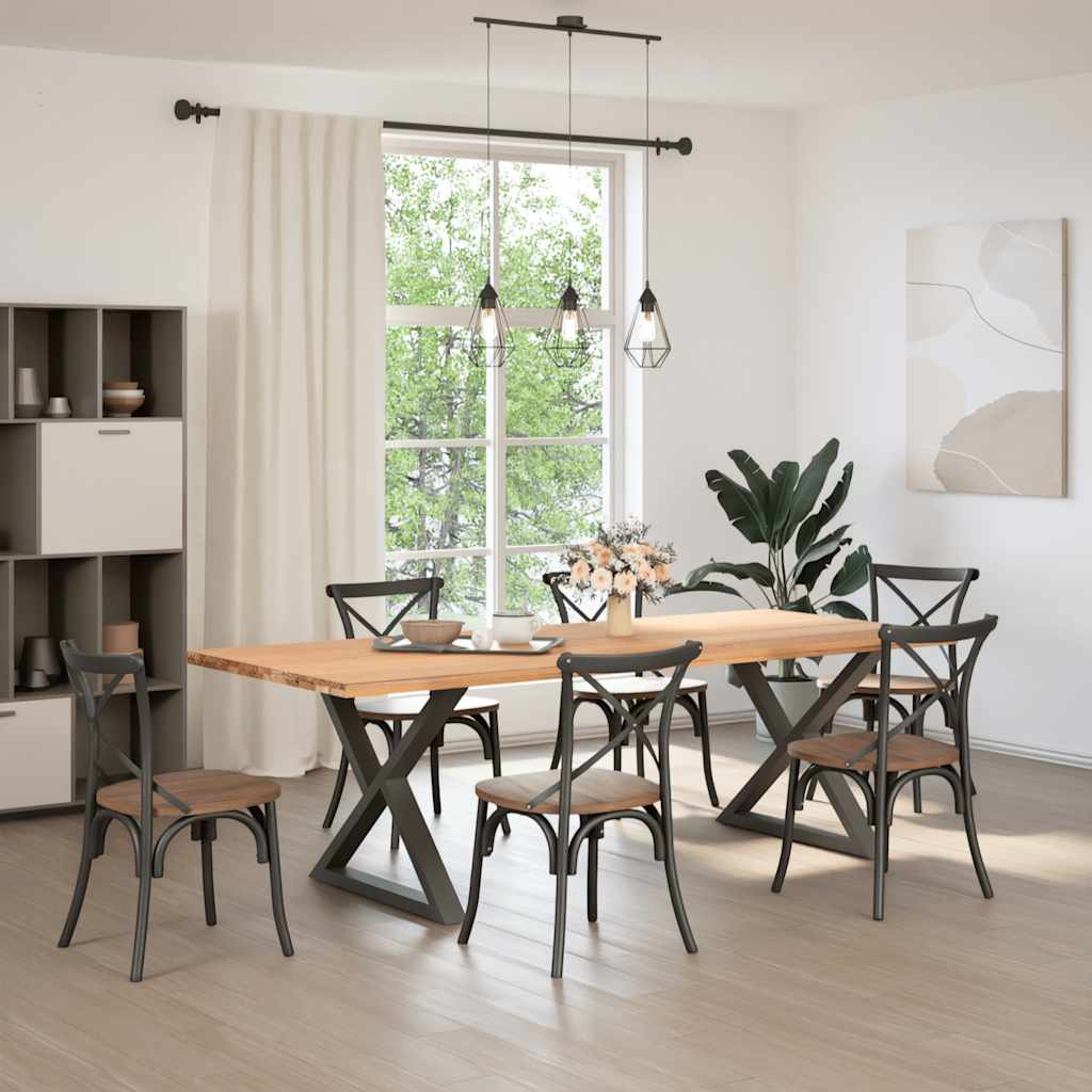 Pieds de table à manger 2 pièces Anthracite 90 x (72-73,3) cm Acier - XIOS