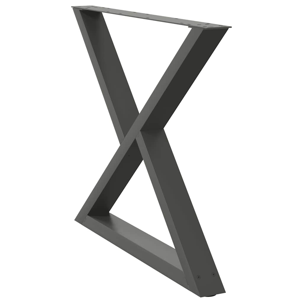 Pieds de table à manger 2 pièces Anthracite 90 x (72-73,3) cm Acier - XIOS