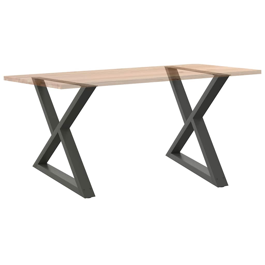 Pieds de table à manger 2 pièces Anthracite 90 x (72-73,3) cm Acier - XIOS