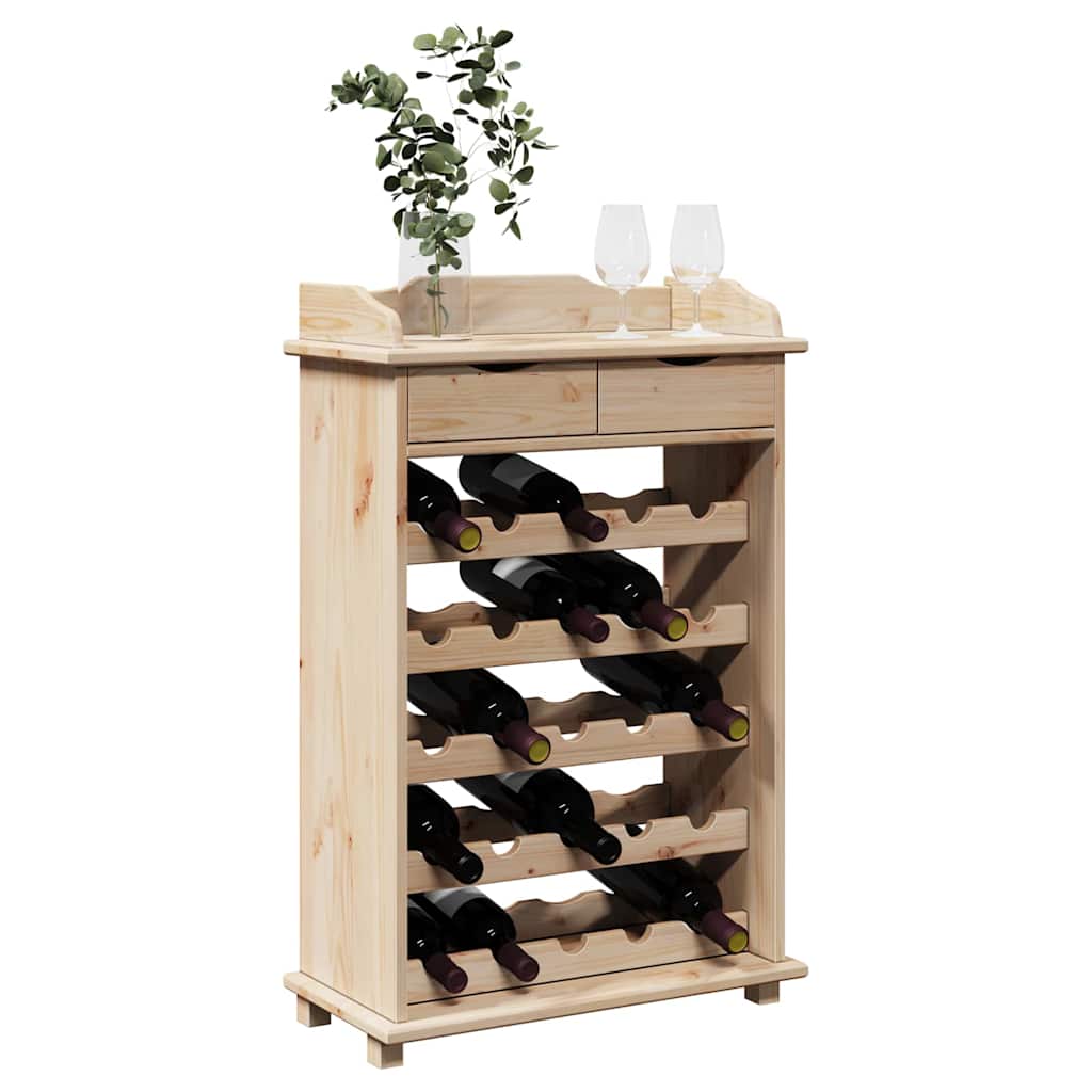 Étagère à vin Marron 90 x 60 x 30 cm Bois de pin massif - XIOS