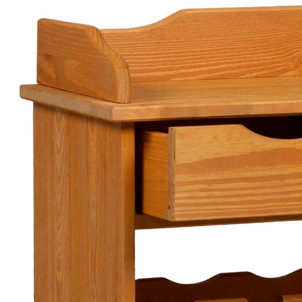 Étagère à vin Marron 90 x 60 x 30 cm Bois massif en pin - XIOS