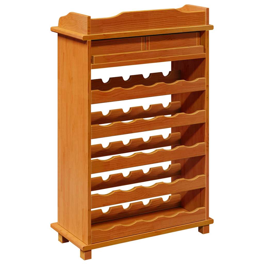 Étagère à vin Marron 90 x 60 x 30 cm Bois massif en pin - XIOS