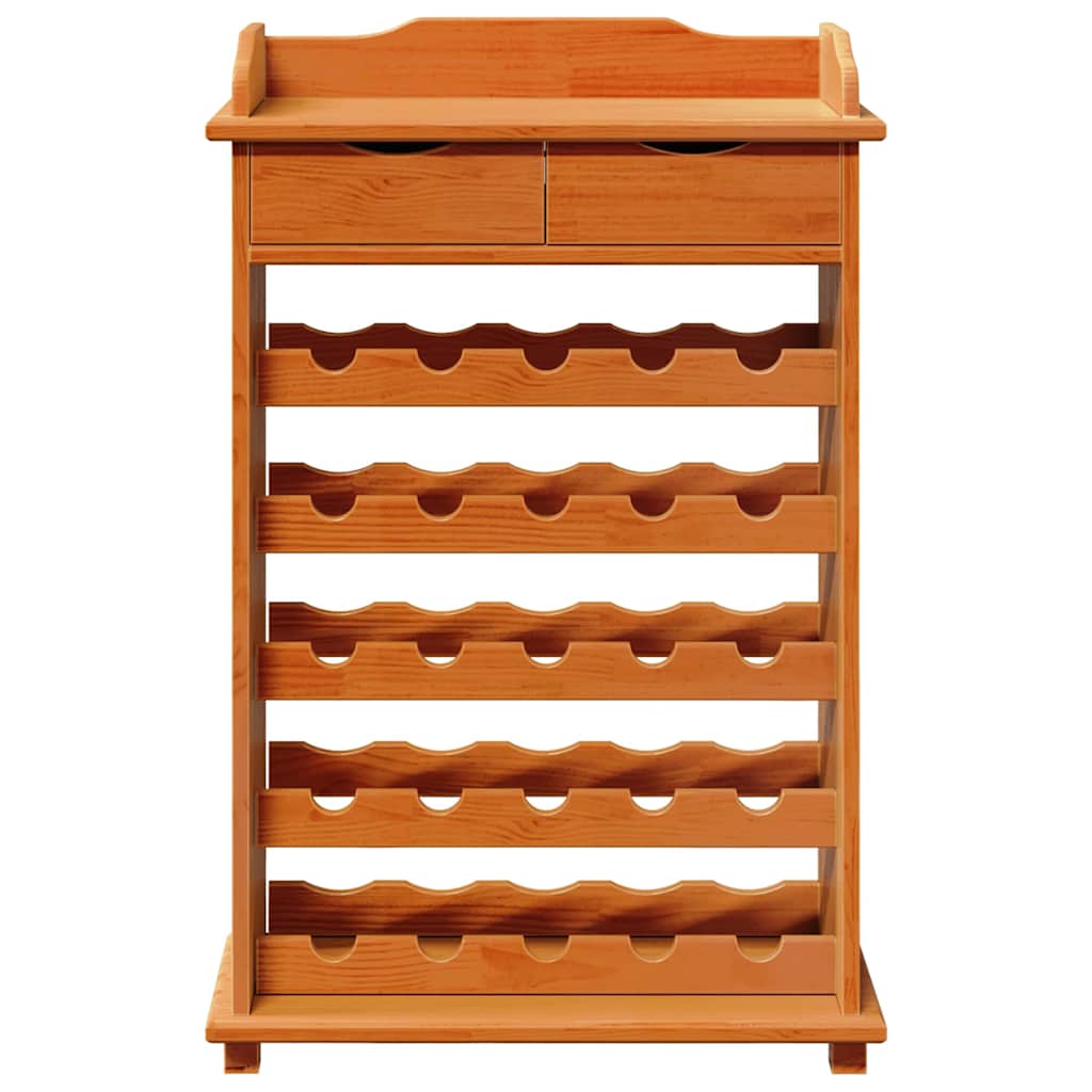 Étagère à vin Marron 90 x 60 x 30 cm Bois massif en pin - XIOS