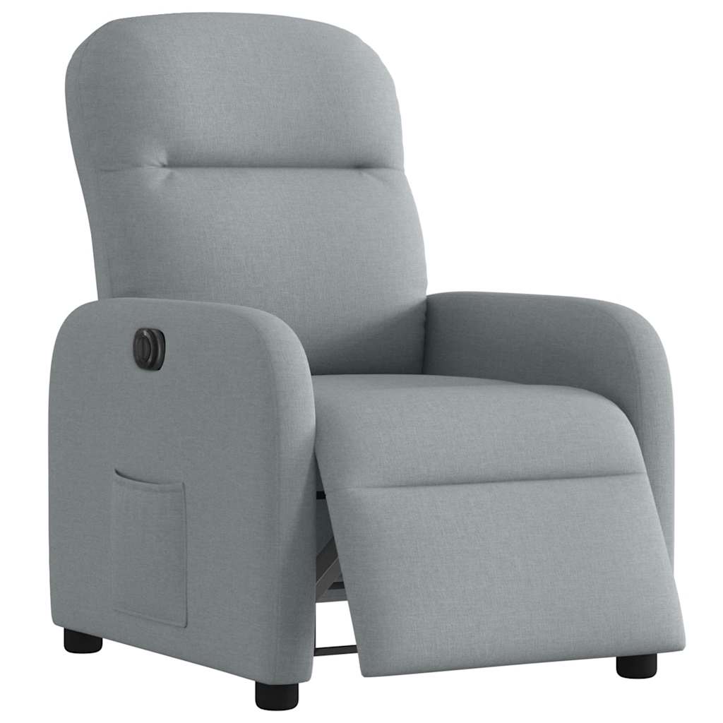 Fauteuil inclinable électrique Gris clair Tissu - XIOS