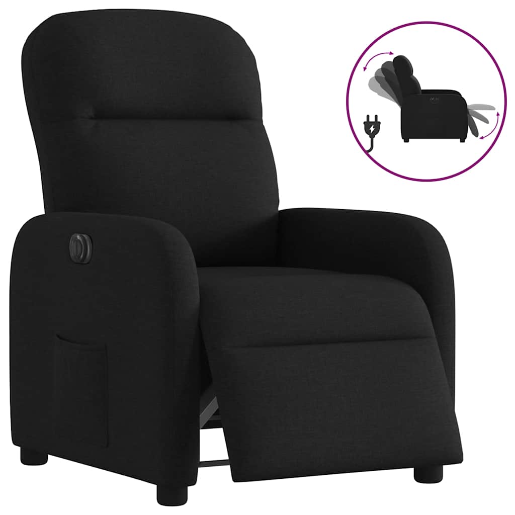 Fauteuil inclinable électrique Noir Tissu - XIOS