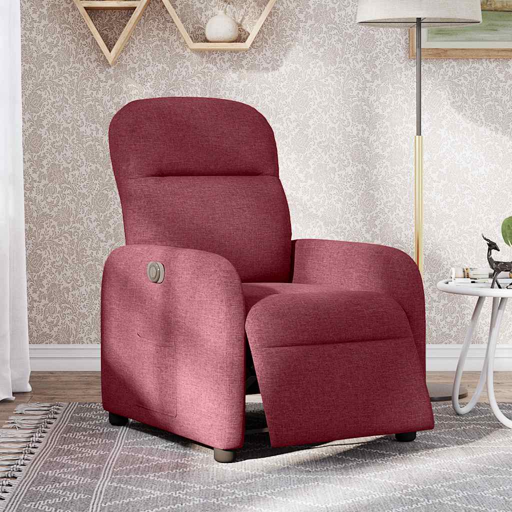 Fauteuil inclinable électrique Rouge bordeaux Tissu - XIOS