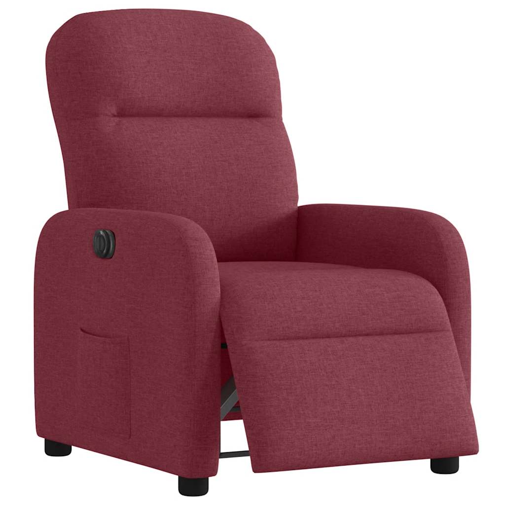 Fauteuil inclinable électrique Rouge bordeaux Tissu - XIOS