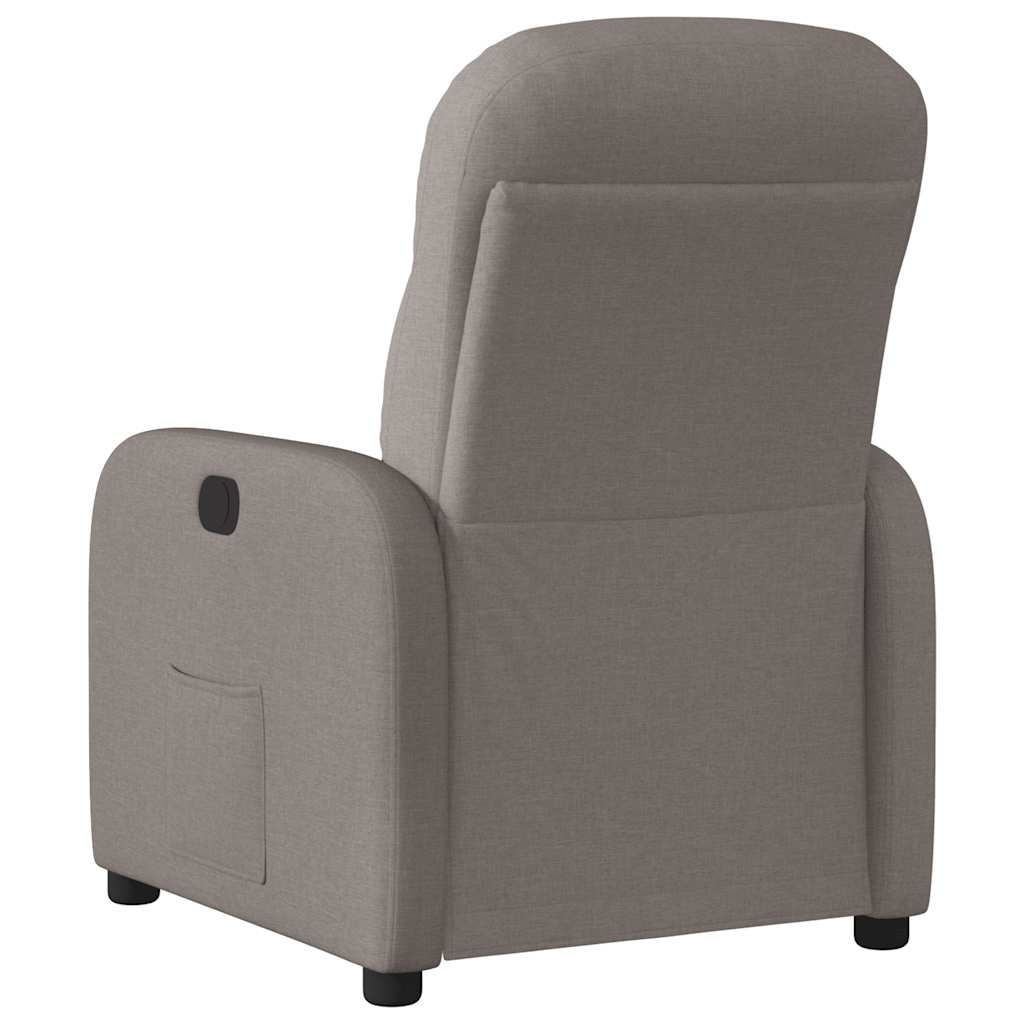 Fauteuil inclinable électrique Taupe Tissu