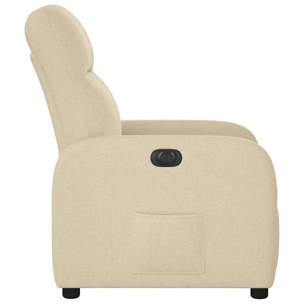 Fauteuil inclinable électrique Crème Tissu - XIOS
