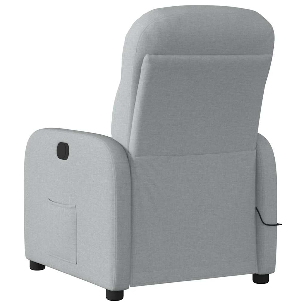 Fauteuil de massage inclinable électrique gris clair tissu - XIOS