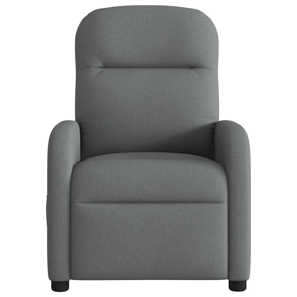 Fauteuil inclinable de massage électrique gris foncé tissu - XIOS