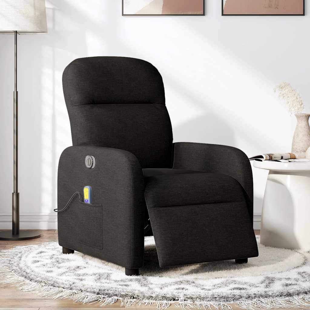 Fauteuil de massage inclinable électrique Noir Tissu - XIOS