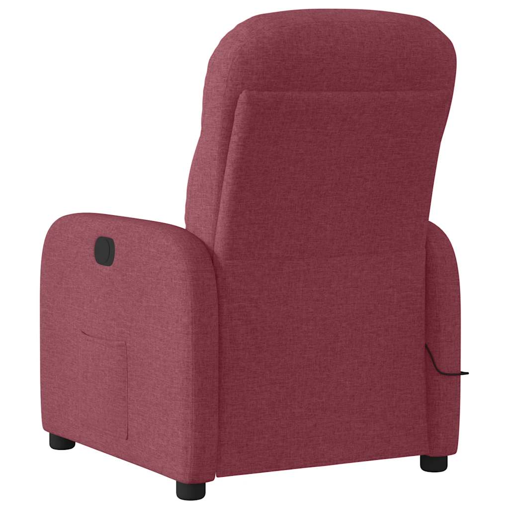 Fauteuil de massage inclinable électrique Rouge bordeaux Tissu - XIOS