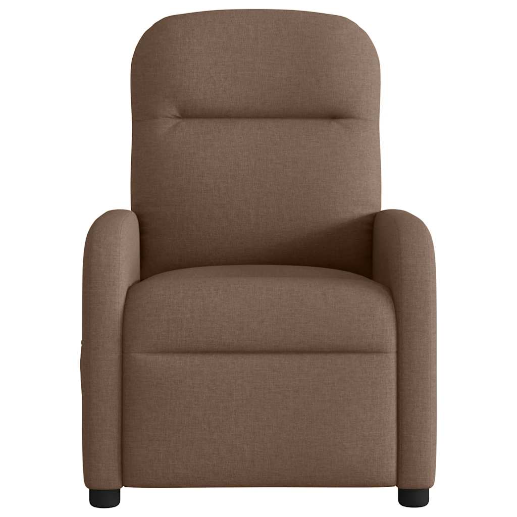 Fauteuil inclinable de massage électrique marron tissu - XIOS