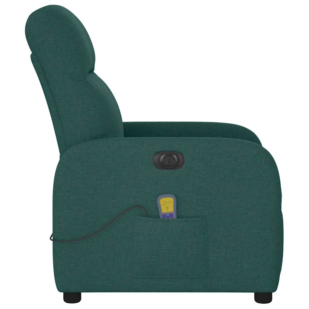 Fauteuil de massage inclinable électrique Vert foncé Tissu - XIOS
