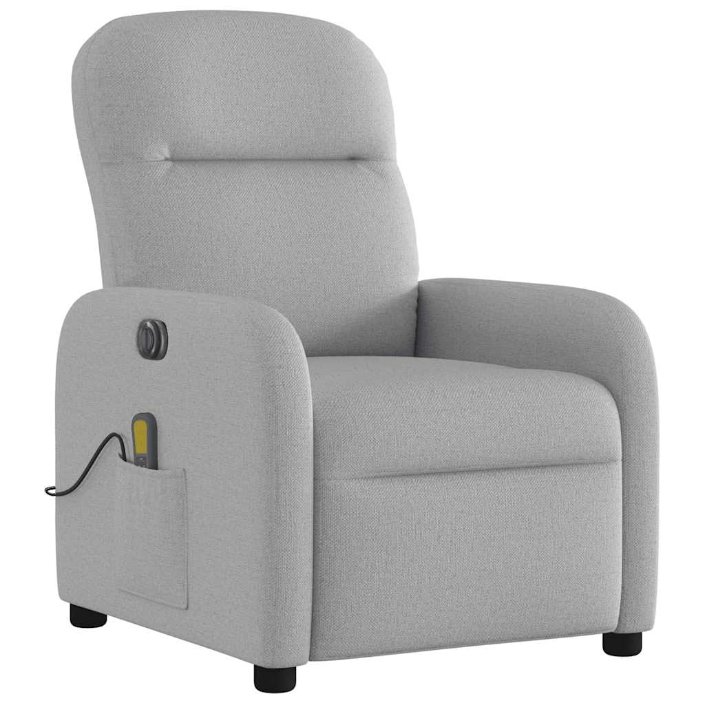 Fauteuil de massage inclinable électrique gris nuage tissu - XIOS