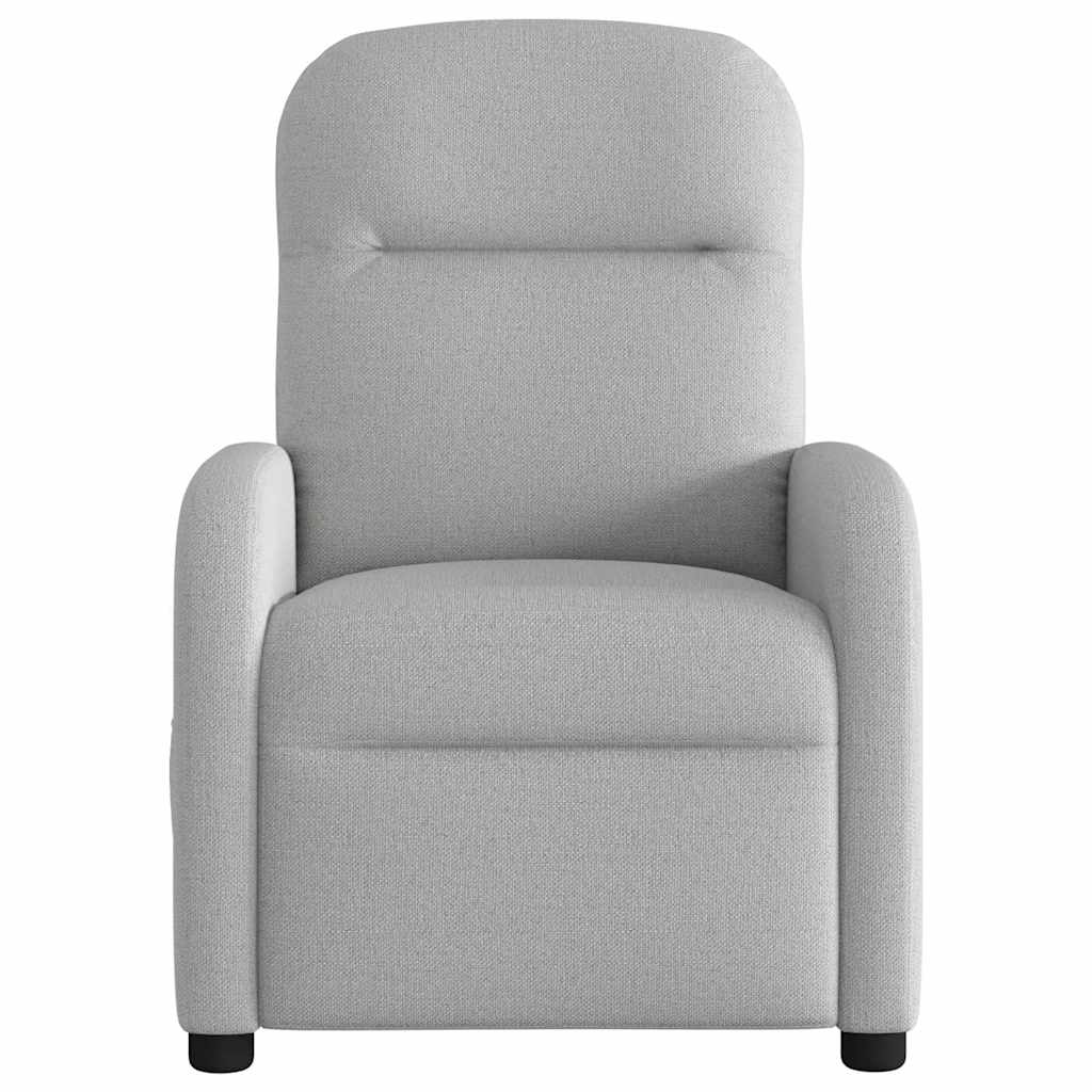 Fauteuil de massage inclinable électrique gris nuage tissu