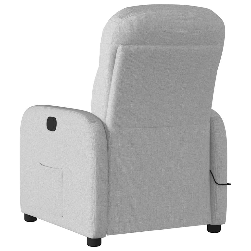 Fauteuil de massage inclinable électrique gris nuage tissu - XIOS