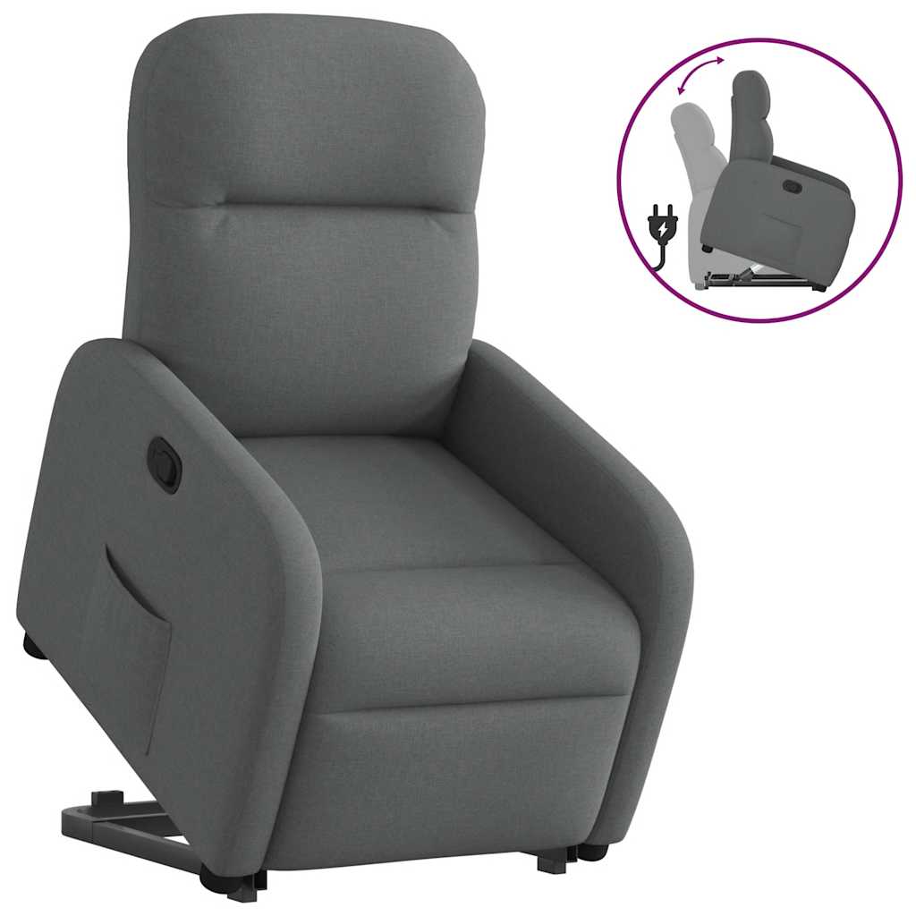Fauteuil inclinable Gris foncé Tissu - XIOS