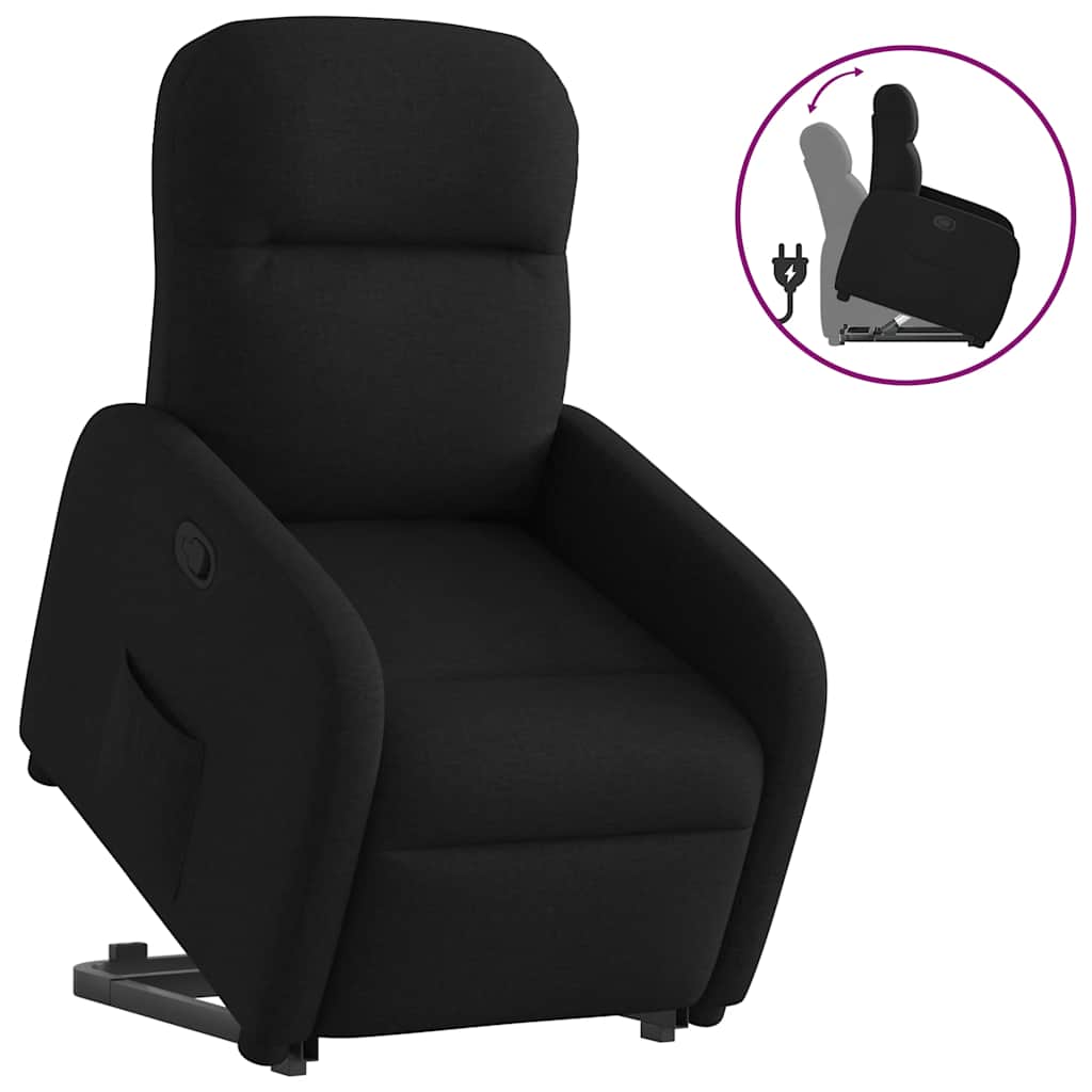 Fauteuil inclinable noir tissu - XIOS