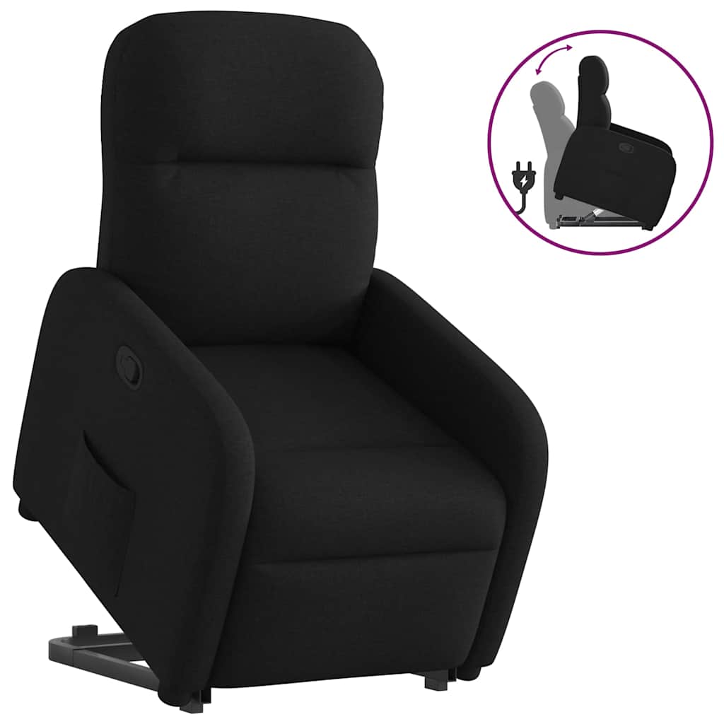 Fauteuil inclinable noir tissu