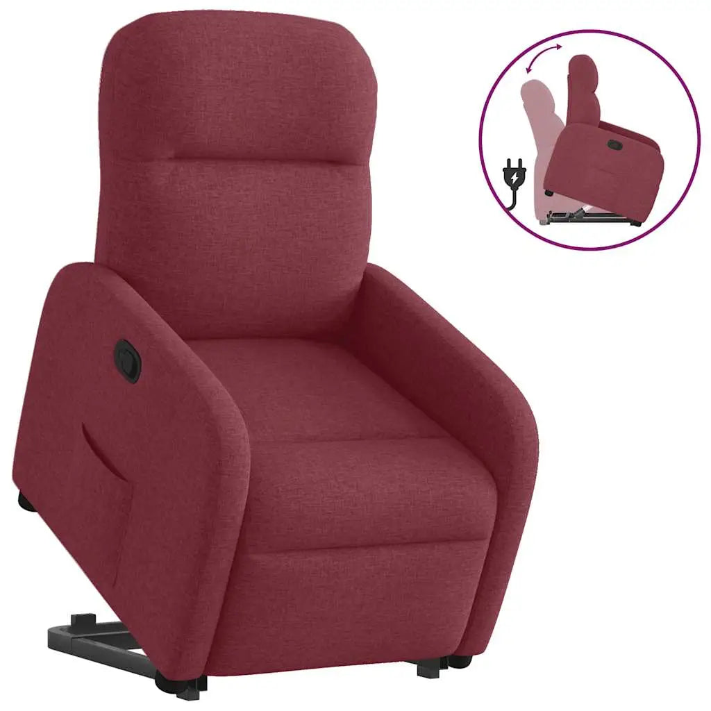 Fauteuil inclinable rouge bordeaux tissu - XIOS