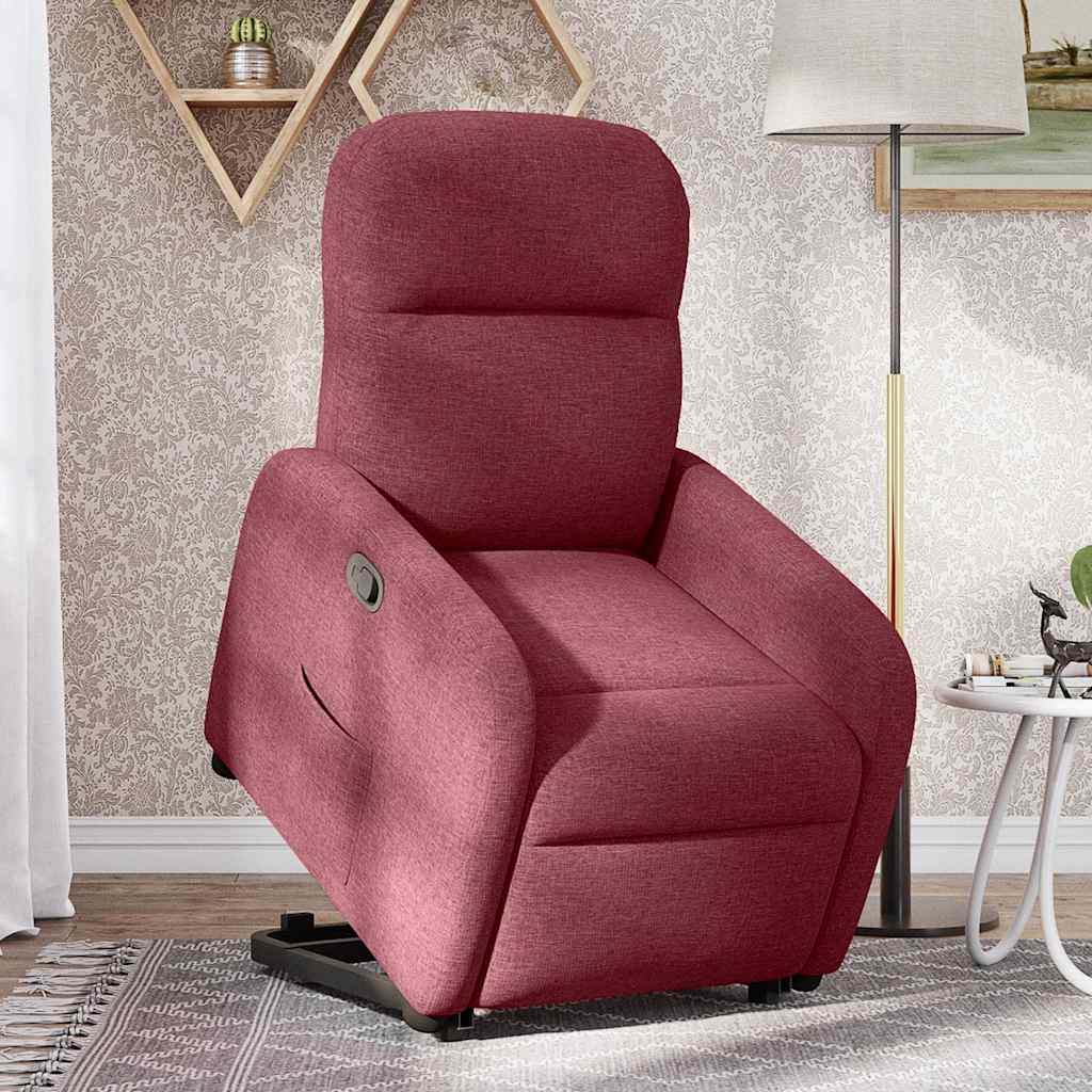 Fauteuil inclinable rouge bordeaux tissu - XIOS