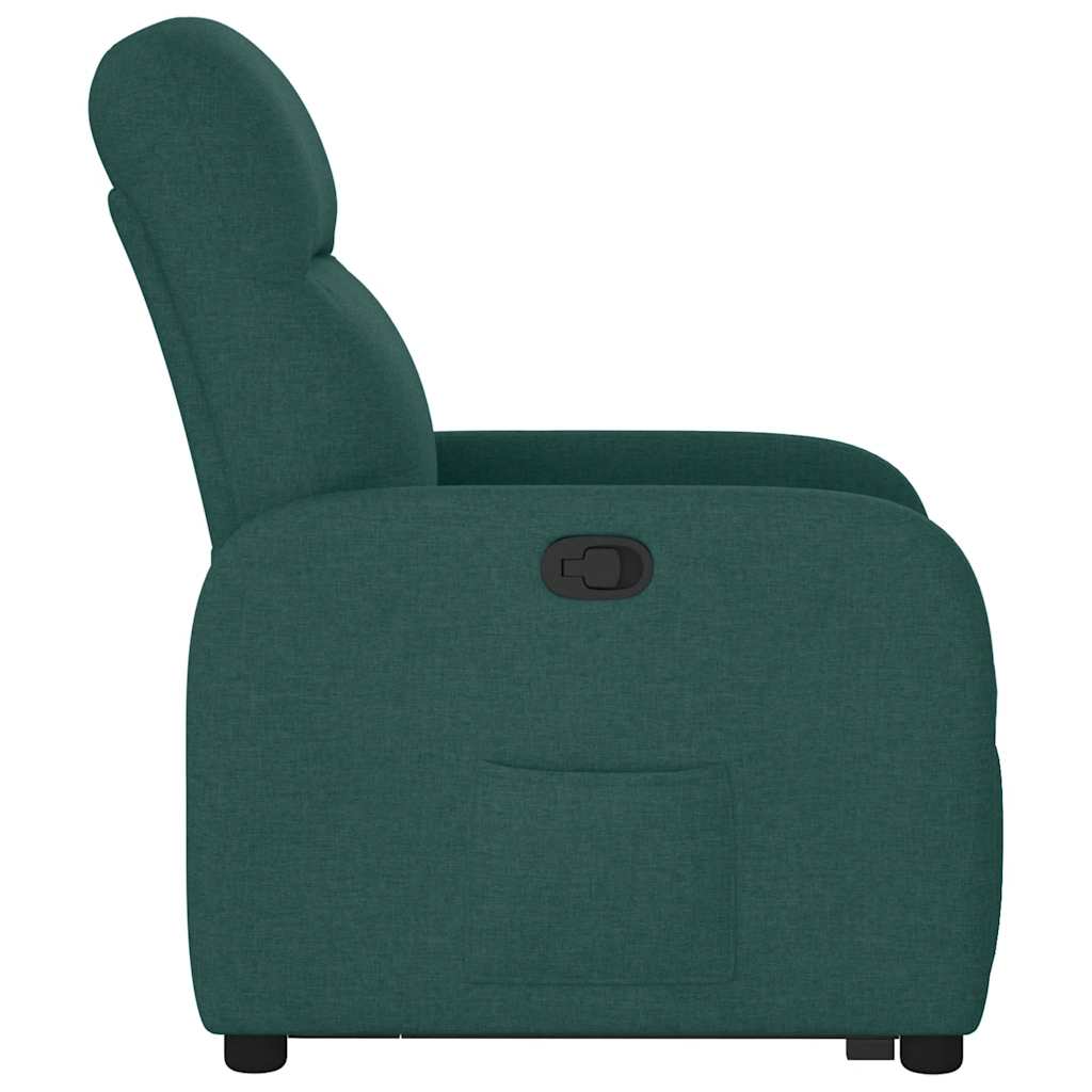 Fauteuil inclinable vert foncé tissu - XIOS