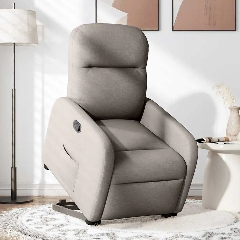 Fauteuil inclinable taupe tissu - XIOS