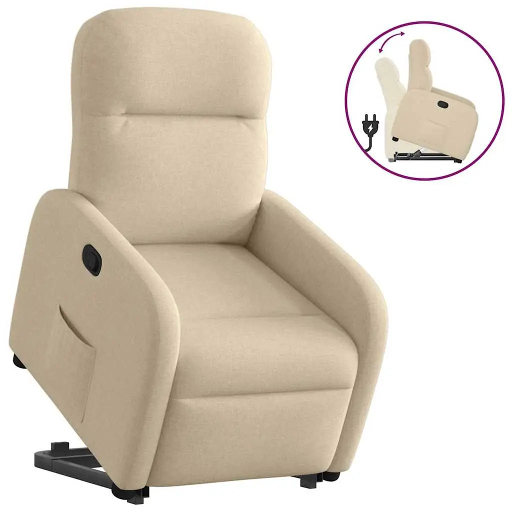 Fauteuil inclinable Crème Tissu - XIOS