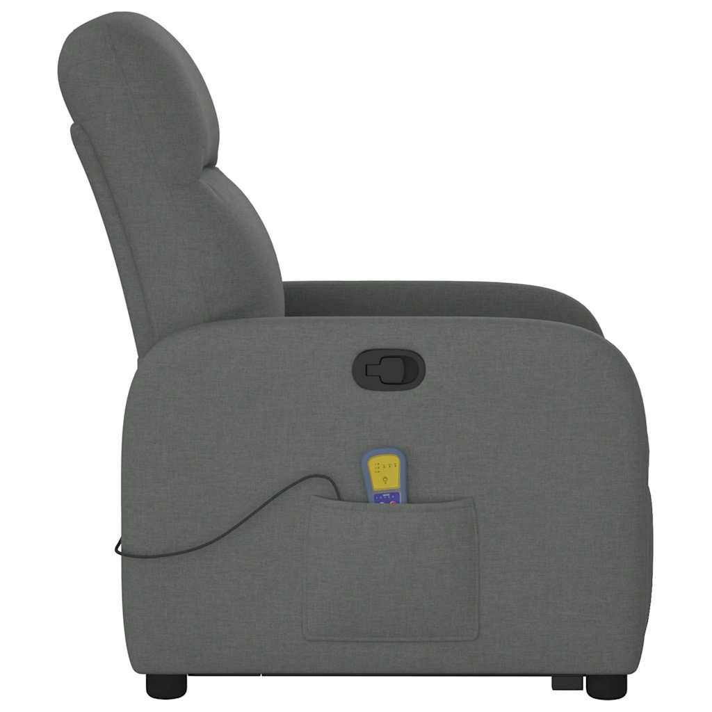 Fauteuil de massage inclinable Gris foncé Tissu - XIOS